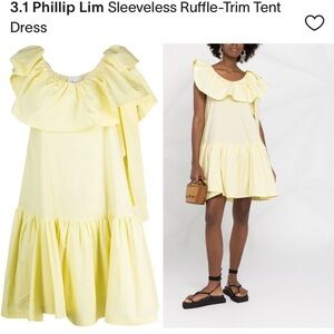 Charming Yellow Ruffle Dress Size 12